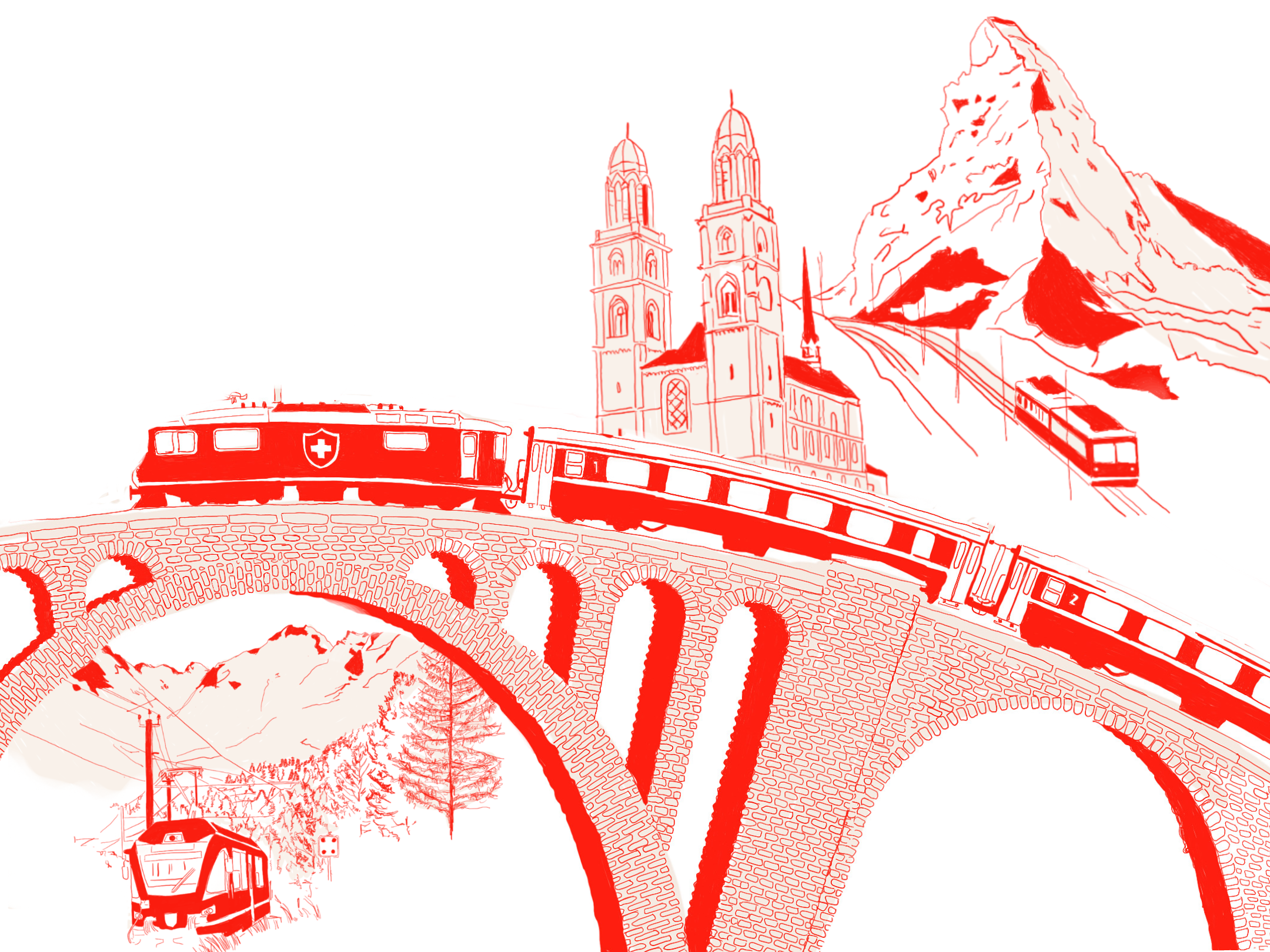 Schweiz Illustration