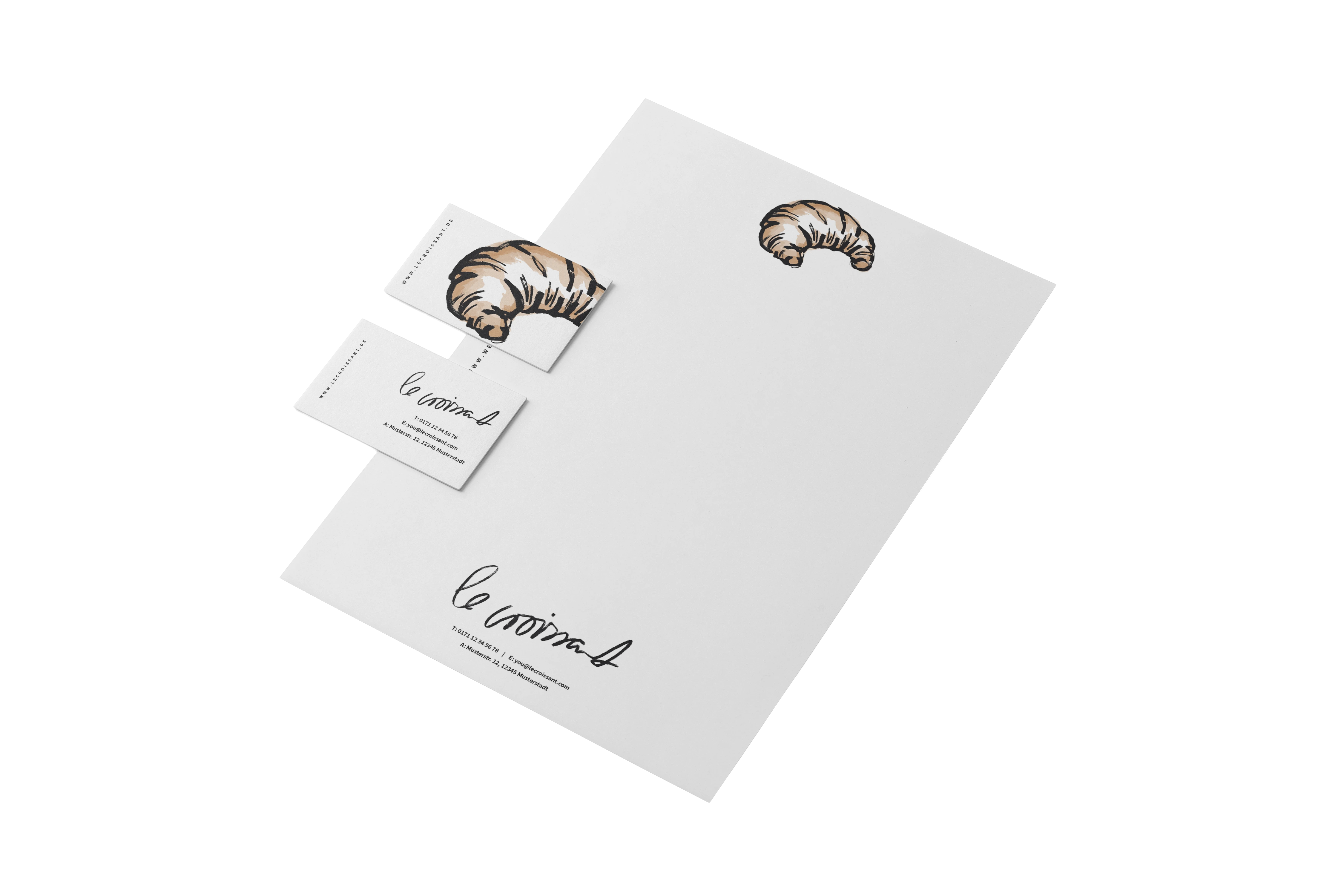 Le Croissant Briefpapier Mockup