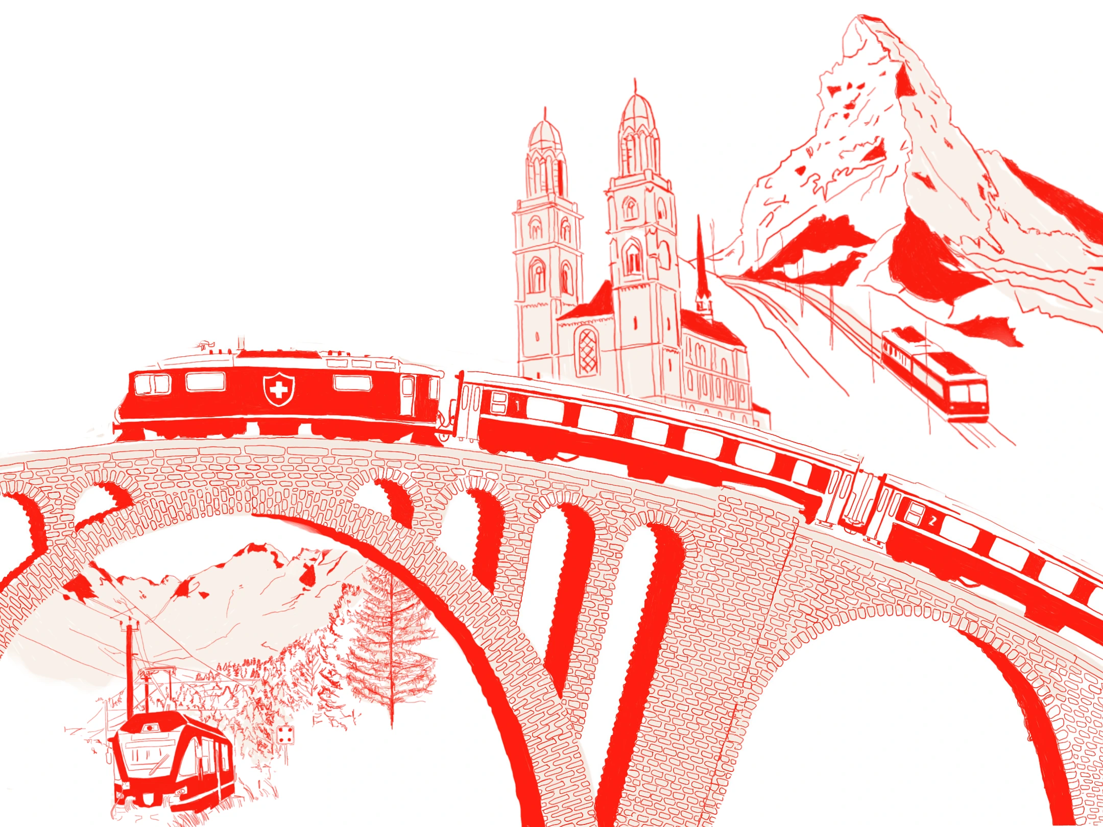 Schweiz Illustration